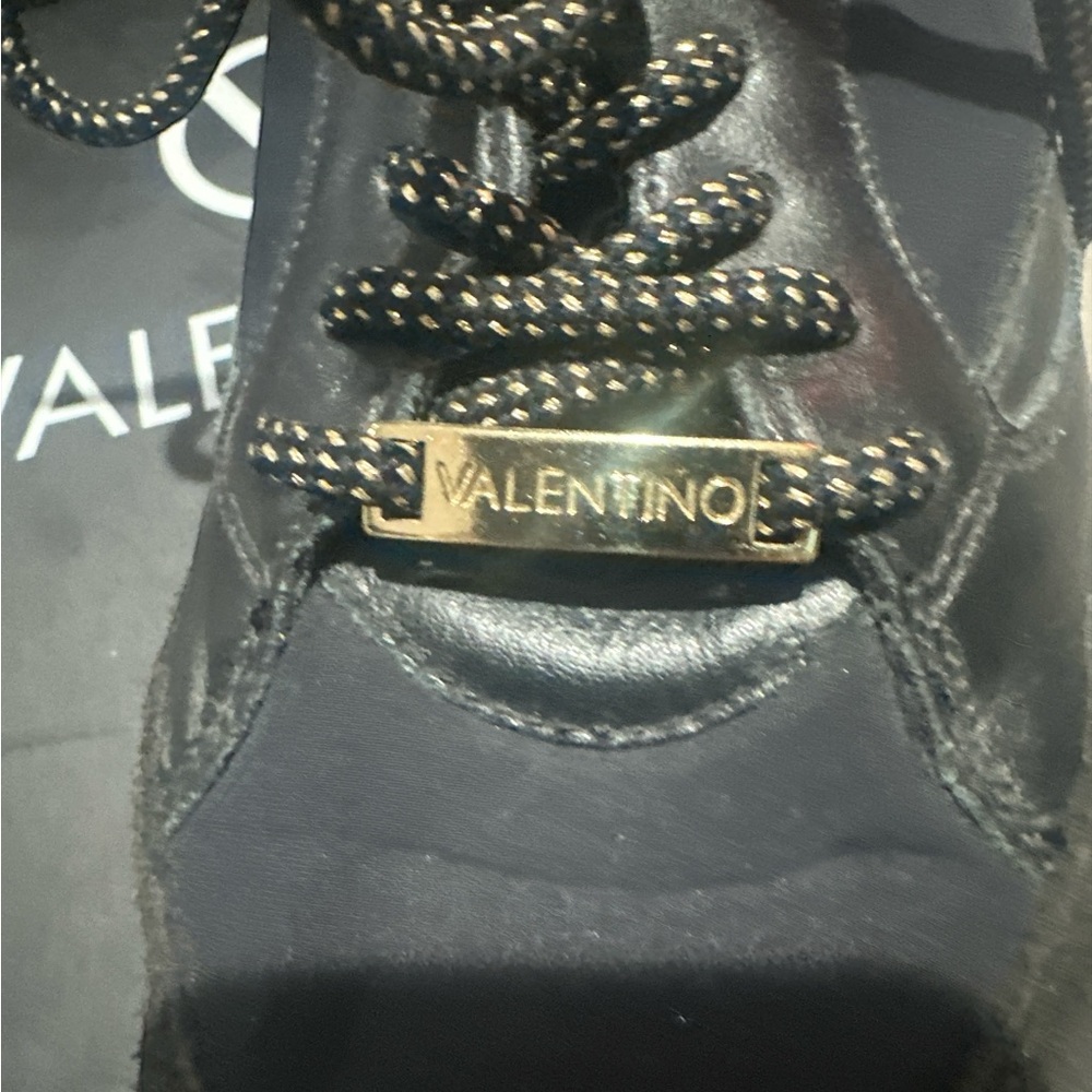 Valentino Black and Gold Athletic Shoes with Chunky Design - Picture 12 of 16
